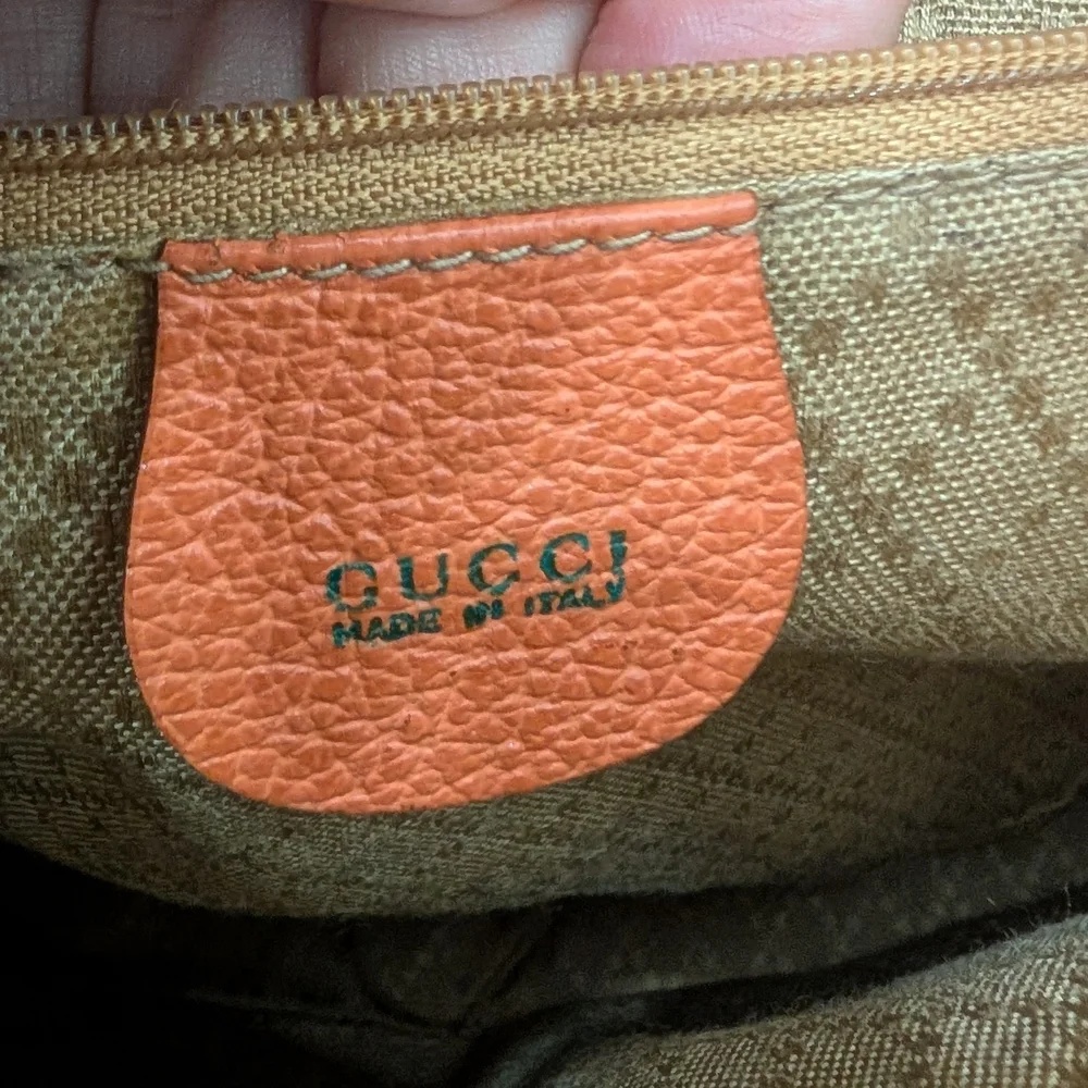 Gucci Bamboo Vintage Suede and Leather Backpack